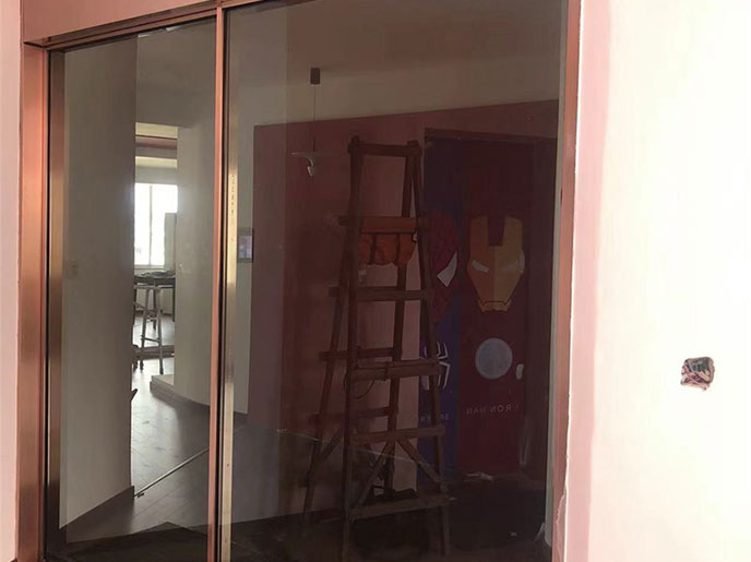 极窄边框单开感应门